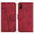 Custodia Portafoglio In Pelle Cover con Supporto Y01X per Xiaomi Redmi 9A Rosso