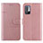 Custodia Portafoglio In Pelle Cover con Supporto Y01X per Xiaomi Redmi Note 10 5G Oro Rosa