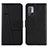 Custodia Portafoglio In Pelle Cover con Supporto Y01X per Xiaomi Redmi Note 10T 5G Nero