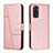 Custodia Portafoglio In Pelle Cover con Supporto Y01X per Xiaomi Redmi Note 11 4G (2022) Oro Rosa