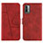 Custodia Portafoglio In Pelle Cover con Supporto Y01X per Xiaomi Redmi Note 9 4G Rosso