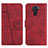 Custodia Portafoglio In Pelle Cover con Supporto Y01X per Xiaomi Redmi Note 9 Rosso