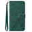 Custodia Portafoglio In Pelle Cover con Supporto Y02B per Google Pixel 8 5G Verde