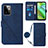 Custodia Portafoglio In Pelle Cover con Supporto Y02B per Motorola Moto G Power 5G (2023) Blu