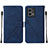 Custodia Portafoglio In Pelle Cover con Supporto Y02B per Motorola Moto G Stylus (2023) 4G Blu