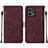 Custodia Portafoglio In Pelle Cover con Supporto Y02B per Motorola Moto G Stylus (2023) 5G Rosso Rosa