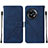 Custodia Portafoglio In Pelle Cover con Supporto Y02B per OnePlus Ace 2 5G Blu