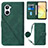 Custodia Portafoglio In Pelle Cover con Supporto Y02B per Realme 10 4G Verde