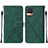 Custodia Portafoglio In Pelle Cover con Supporto Y02B per Realme 8 4G Verde