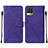 Custodia Portafoglio In Pelle Cover con Supporto Y02B per Realme 8 4G Viola