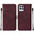 Custodia Portafoglio In Pelle Cover con Supporto Y02B per Realme 8i Rosso