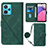 Custodia Portafoglio In Pelle Cover con Supporto Y02B per Realme 9 4G Verde