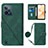 Custodia Portafoglio In Pelle Cover con Supporto Y02B per Realme C31 Verde