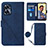 Custodia Portafoglio In Pelle Cover con Supporto Y02B per Realme C55 Blu