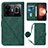 Custodia Portafoglio In Pelle Cover con Supporto Y02B per Realme GT Neo5 5G Verde