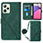 Custodia Portafoglio In Pelle Cover con Supporto Y02B per Realme Narzo 50A Prime Verde