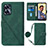 Custodia Portafoglio In Pelle Cover con Supporto Y02B per Realme Narzo N55 Verde