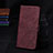 Custodia Portafoglio In Pelle Cover con Supporto Y02B per Samsung Galaxy A02 Rosso Rosa