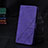 Custodia Portafoglio In Pelle Cover con Supporto Y02B per Samsung Galaxy A02 Viola