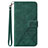 Custodia Portafoglio In Pelle Cover con Supporto Y02B per Samsung Galaxy M53 5G Verde