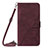 Custodia Portafoglio In Pelle Cover con Supporto Y02B per Samsung Galaxy S21 Ultra 5G Rosso