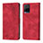 Custodia Portafoglio In Pelle Cover con Supporto Y02B per Vivo Y21 Rosso