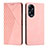 Custodia Portafoglio In Pelle Cover con Supporto Y02X per Huawei Honor X5 Plus Oro Rosa