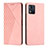 Custodia Portafoglio In Pelle Cover con Supporto Y02X per Motorola Moto E13 Oro Rosa