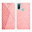 Custodia Portafoglio In Pelle Cover con Supporto Y02X per Motorola Moto E20 Oro Rosa