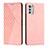 Custodia Portafoglio In Pelle Cover con Supporto Y02X per Motorola Moto E32 Oro Rosa