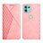 Custodia Portafoglio In Pelle Cover con Supporto Y02X per Motorola Moto Edge 20 Lite 5G Oro Rosa