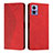 Custodia Portafoglio In Pelle Cover con Supporto Y02X per Motorola Moto Edge 30 Lite 5G Rosso