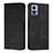 Custodia Portafoglio In Pelle Cover con Supporto Y02X per Motorola Moto Edge 30 Neo 5G Nero