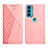 Custodia Portafoglio In Pelle Cover con Supporto Y02X per Motorola Moto Edge Lite 5G Oro Rosa