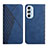 Custodia Portafoglio In Pelle Cover con Supporto Y02X per Motorola Moto Edge X30 5G Blu