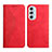 Custodia Portafoglio In Pelle Cover con Supporto Y02X per Motorola Moto Edge X30 5G Rosso