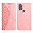 Custodia Portafoglio In Pelle Cover con Supporto Y02X per Motorola Moto G Play Gen 2 Oro Rosa