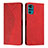 Custodia Portafoglio In Pelle Cover con Supporto Y02X per Motorola Moto G22 Rosso