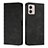 Custodia Portafoglio In Pelle Cover con Supporto Y02X per Motorola Moto G53 5G Nero