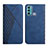 Custodia Portafoglio In Pelle Cover con Supporto Y02X per Motorola Moto G60 Blu