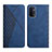 Custodia Portafoglio In Pelle Cover con Supporto Y02X per Oppo A74 5G Blu