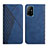 Custodia Portafoglio In Pelle Cover con Supporto Y02X per Oppo A94 5G Blu