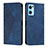 Custodia Portafoglio In Pelle Cover con Supporto Y02X per Oppo Find X5 Lite 5G Blu