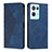 Custodia Portafoglio In Pelle Cover con Supporto Y02X per Oppo Reno9 Pro+ Plus 5G Blu