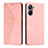 Custodia Portafoglio In Pelle Cover con Supporto Y02X per Realme 10 Pro 5G Oro Rosa