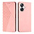 Custodia Portafoglio In Pelle Cover con Supporto Y02X per Realme 10 Pro+ Plus 5G Oro Rosa