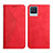 Custodia Portafoglio In Pelle Cover con Supporto Y02X per Realme 8 4G Rosso