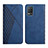 Custodia Portafoglio In Pelle Cover con Supporto Y02X per Realme 8 5G Blu
