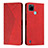 Custodia Portafoglio In Pelle Cover con Supporto Y02X per Realme C25Y India Rosso