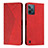 Custodia Portafoglio In Pelle Cover con Supporto Y02X per Realme C31 Rosso